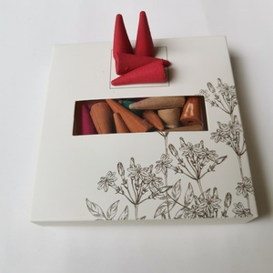 Cônes d'encens à refoulement en forme de cascade, motif tour naturelle, parfum jasmin - Product Image 6