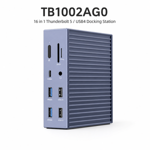 Base de Conexión Thunderbolt 5 16 en 1, 120 Gbps, 140 W PD, 8K+60 Hz, Ethernet 2.5G, <span class=keywords><strong>USB</strong></span> 10 Gbps - Product Image 1