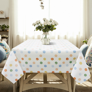Tovaglia Bianca all'Ingrosso con Pois Colorati, Riutilizzabile <span class=keywords><strong>per</strong></span> Eventi e Catering - Product Image 2