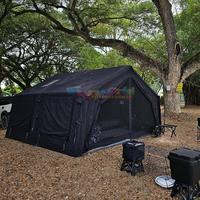 12 ㎡ 17 Air Tente Camping Maison Cabine Tente Avec 2 Chambres Grande Portable Gonflable Oxford Tissu Étanche En Plein Air Tente De Fête