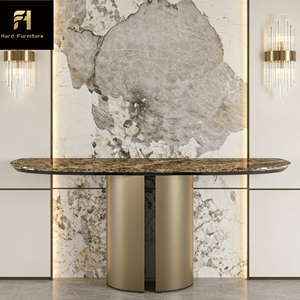 Table console décorative de luxe en céramique italienne pour salon et <span class=keywords><strong>couloir</strong></span>, table console d'angle en métal de haute qualité pour hôtel - Product Image 4
