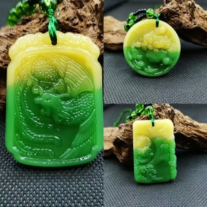 新款批发水晶彩色水晶幸运太极龙吊坠观音项链关公笑佛礼品风水 - Product Image 4