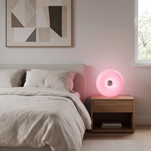 Lampe murale LED ronde moderne 2-en-1, lampe de table Donut, applique murale nordique minimaliste, lampe de bureau pour la maison, la chambre et la décoration d'hôtel - Product Image 1