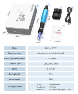 Logo de marque privée professionnel personnalisé et boîte d'emballage Microneedle MTS Therapy <span class=keywords><strong>Dr</strong></span> <span class=keywords><strong>Pen</strong></span> A1 - Product Image 5