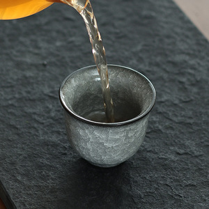 Tasse à thé en céramique Pu Yu, noire, en porcelaine, tasse individuelle, nouveau style chinois, design simple, pour usage domestique - Product Image 2