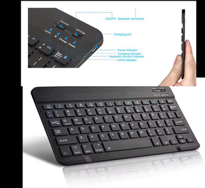 Black Metal Customized Box <b>Mouse</b> Wireless Multimedia Used Mini Mobile Phones ABS Plastic Wireless BT Mini Keyboard 9 Keys - Product Image 4