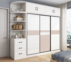 Armoire à portes coulissantes en bois massif pour chambre à coucher, <span class=keywords><strong>placard</strong></span> en bois massif pour enfants - Product Image 2