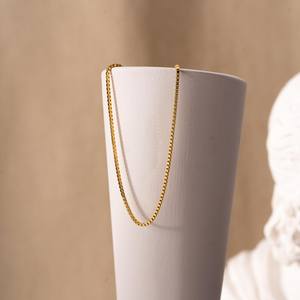 שרשרת חוליות זהב מלא FC03, שרשרת היפ הופ, שרשרת זהב טהור AU417, תכשיטי זהב מלא - Product Image 3