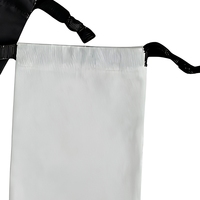 Sac à cordon en toile blanc/noir, léger, pliable, avec cordon de serrage, pochette anti-poussière pour le rangement de cosmétiques et de bijoux