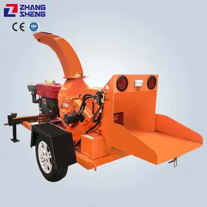 Long life span and aftersale service hot sale industrial wooden log shredder machine 9 inch mobile wood chipper