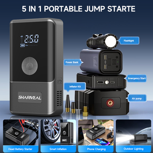 <span class=keywords><strong>Chargeur</strong></span> de <span class=keywords><strong>batterie</strong></span> de <span class=keywords><strong>voiture</strong></span> à courant de crête portable avec pompe à air et lumière LED démarreur de saut multifonction - Product Image 3