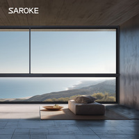 Ventanas Corredizas SAROKE con Diseño Patentado sin Marco, de Aleación de Aluminio con Rotura de Puente Térmico, Aisladas, Ahorradoras de Energía, Resistentes al Viento y con Mosquitera