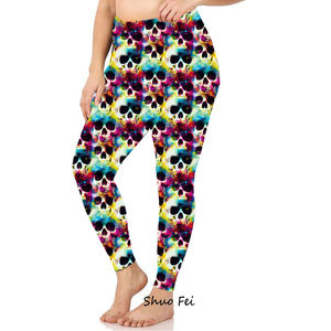 2025 कस्टम उच्च कमर योग पैंट रंगीन लेगिंग स्लिम योग टाइट्स को चलाने के लिए नरम अपारदर्शी बुना हुआ टायर मुद्रित किया गया - Product Image 3