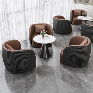 Fauteuil de bureau moderne, chaise longue rembourrée pour salle d'attente, salon ou réception - Product Image 2