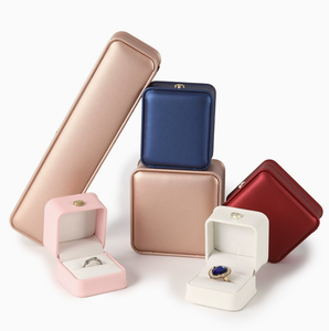 Wholesale High-grade Artificial Leather <b>Ring</b> Jewelry <b>Box</b> Custom logo Crown Necklace Pendant Packaging Jewelry <b>Box</b> - Product Image 5