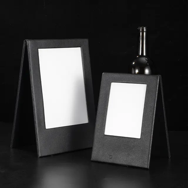 غطاء قائمة مطعم ذو إضاءة LED من جلد البولي يوريثان عالي الجودة، مجلد قائمة مضاء