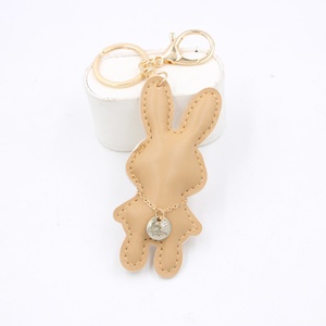 Llavero de cuero con diseño de Año del Conejo, accesorio DIY para correas de muñeca y bolsos de mujer, colgante decorativo - Product Image 1