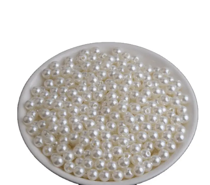 500g/BAG Imitation Pearls Beads With Hole For Clothing Hat Hand Chain Accessories Making DIY Craft Decorations
