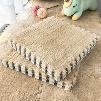 Multifunktionaler Teppich in Unifarben für Schlafzimmer – Plüsch-EVA-Schaum-Bodenbelag, Tatami-Matte, abnehmbarer Nahtteppich