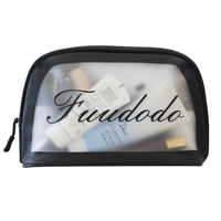 Vente en gros pochette de marque personnalisée en TPU étanche avec fermeture éclair maquillage sac de cosmétiques coquille givrée trousse de maquillage avec logo