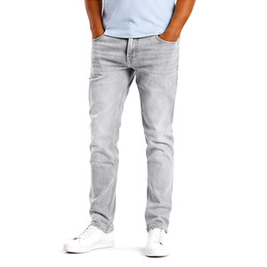 Jean droit confortable coupe slim pour homme, taille mi-haute personnalisée, design de poches, style streetwear décontracté, hiver, 100 % coton - Product Image 1