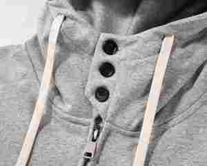 H5548 Fournisseur Fabricant Vente en Gros Personnalisée Sweat-shirts Ninja Gris avec Masque en Molleton Bouclette 350 g/m² - Product Image 4