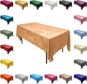 Nappe rectangulaire en velours 60*102 pouces | Idéal pour la <span class=keywords><strong>table</strong></span> de <span class=keywords><strong>buffet</strong></span>, les fêtes, le dîner de vacances, le mariage et la baby shower - Product Image 1