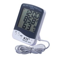 Thermomètre hygromètre numérique de grande taille pour intérieur et extérieur de haute qualité avec affichage de l'horloge PMTC-SH109
