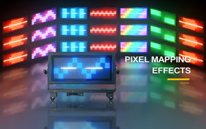 תאורת שטיפה מקצועית לבמה חיצונית, עמידה למים בתקן IP65, LED 350W, 12 פיקסלים, תאורת סטרוב RGB צבעונית מלאה, DMX512, להופעות וקונצרטים - Product Image 5