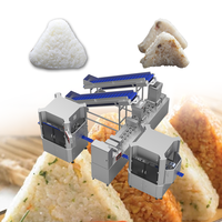 Nouvelle ligne de production automatique d'Onigiri, machine à sushi en acier inoxydable 304, haute capacité, formateur de boulettes de riz triangulaires, usage commercial