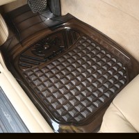 5-teilige Universelle PVC-Autofußmatten Umweltfreundlich Geruchlos Transparent Beige Wasserdicht und Wetterfest