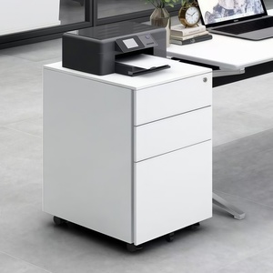 <span class=keywords><strong>Armoire</strong></span> de rangement de <span class=keywords><strong>bureau</strong></span> en acier robuste avec serrure, 3 tiroirs mobiles, unité de tiroirs en acier sous le <span class=keywords><strong>bureau</strong></span> - Product Image 1