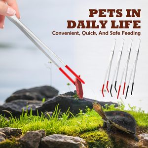 Pinces d'alimentation <span class=keywords><strong>pour</strong></span> reptiles en acier inoxydable de 10,6 pouces, pinces longues courbées avec embouts en <span class=keywords><strong>silicone</strong></span> <span class=keywords><strong>pour</strong></span> lézards, aquarium, <span class=keywords><strong>terrarium</strong></span> - Product Image 6
