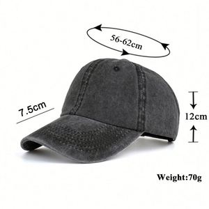 Gorra de béisbol sin espalda para mujer, de algodón lavado, con visera ajustable para el sol, para cabello rizado natural y cola de caballo - Product Image 4