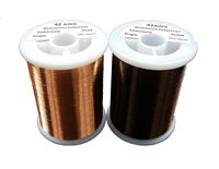 Fil magnétique CCA émaillé Formvar robuste 42 AWG 0,063 mm pour bobinage de micro de guitare et bobinage automobile, conforme ROHS