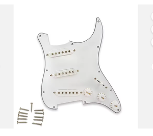 Bộ dụng cụ tự làm đàn guitar điện ST dành cho người mới bắt đầu thuận tay trái, mặt sau/bên làm bằng gỗ maple nguyên khối, cần đàn làm bằng gỗ mun, phần cứng bằng nhựa, sản xuất tại nhà máy, kiểu bass. - Product Image 2