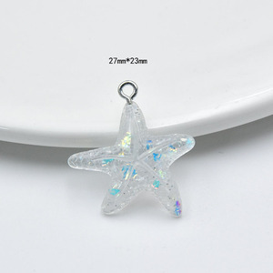 Bonitos dijes de estrella de poder con purpurina de resina celestial para joyería DIY para collar, pulsera, pendiente, bolsa artesanal, decoración de llavero - Product Image 4