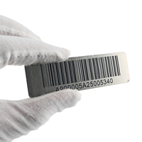 Pelat Nama Logam Kode QR Aluminium Stainless Steel dengan Ukiran Laser Khusus untuk Manajemen Inventaris Industri Grosir