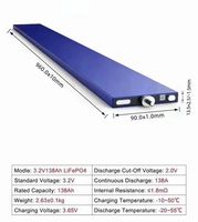 Sel baterai LiFePO4 Blade ultratipis 3.2V 138Ah untuk EV, sel baterai Lithium Ion aplikasi ESS