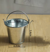 Nouveau mini seau en métal pour bonbons, cadeaux, bougies, emballage, décoration de plantes en pot de bureau, boîte de rangement