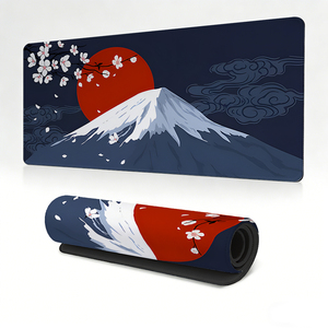 Alfombrilla de Juego Japonesa con Diseño del Monte <span class=keywords><strong>Fuji</strong></span>, Alfombrilla de Ratón Grande para Gamers, Alfombrilla Extendida Resistente de 31.5"x15.7" con Bordes Cosidos - Product Image 1