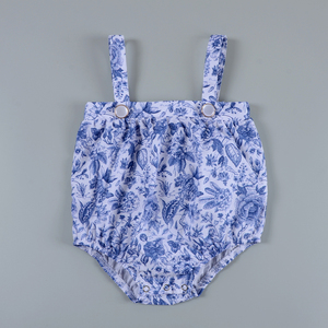 Tutina Floreale con Bretelle Triangolari per Neonati - Product Image 2