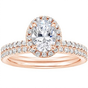 Bague en moissanite ovale de 1,5 carat |   Bague torsadée en argent sterling 925 plaqué or |   Bague de fiançailles et de mariage pour femmes - Product Image 4