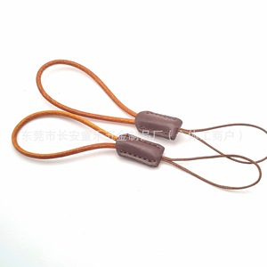 Sangles de poignet courtes en cuir véritable pour clés USB, batteries externes, appareils photo, téléphones portables, cordon de téléphone en cuir de vachette marron - Product Image 1