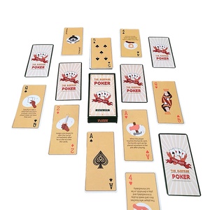 Carte da Gioco Personalizzate OEM, Stampa di Qualità Casino, Finitura in <span class=keywords><strong>Lino</strong></span>, Carte da Poker con Scatola e Logo, Produzione all'Ingrosso - Product Image 1