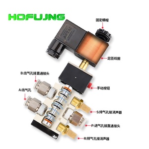 Válvula Solenoide, Accesorios Neumáticos, Válvula Direccional para Cilindro 4v110-06 4v210-08 4v310-10 4v410-15, Válvula Airtac - Product Image 4