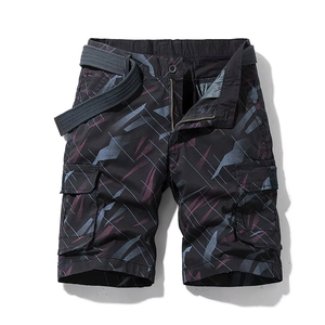 Pantalones Cortos Deportivos Casuales para Hombre, con Botones, 100% Algodón, Estampados, de Secado Rápido, Transpirables, Ecológicos, para Correr y Hacer Sentadillas - Product Image 1