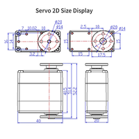 Moteur servo DC à engrenages métalliques avec double arbre, bus série TTL, 20 kg.cm, pour modèles RC, articulations de robots, projets DIY et unités de contrôle