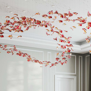 Vente en gros Nordique Simple Moderne Suspendu Maison Salon Led Lustre Lampe Cristal Led Lumière Lustre Suspension Lampe - Product Image 2