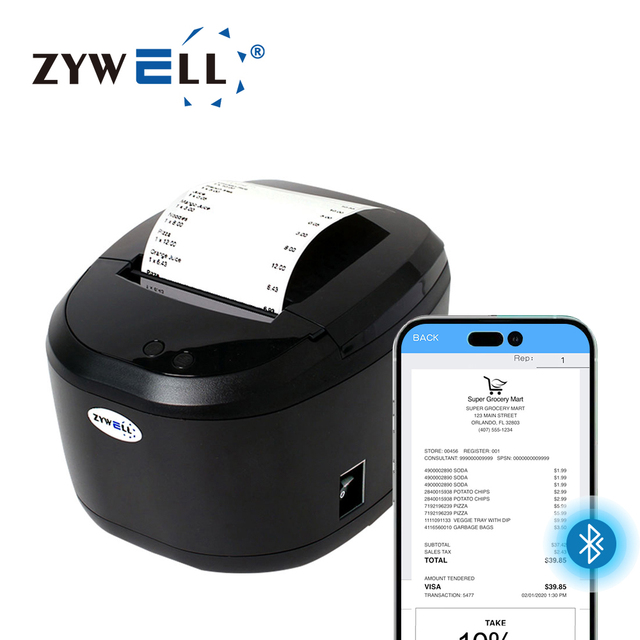 Usb bluetooth / Wifi Thermal Receipt Printer for Small Business Paper Roll 80x80 mm Pos Printer